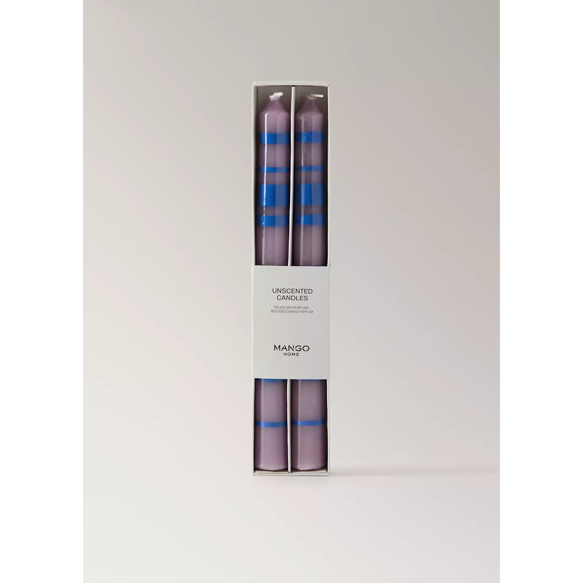 Bougies décoratives bicolores bleu, MANGO HOME