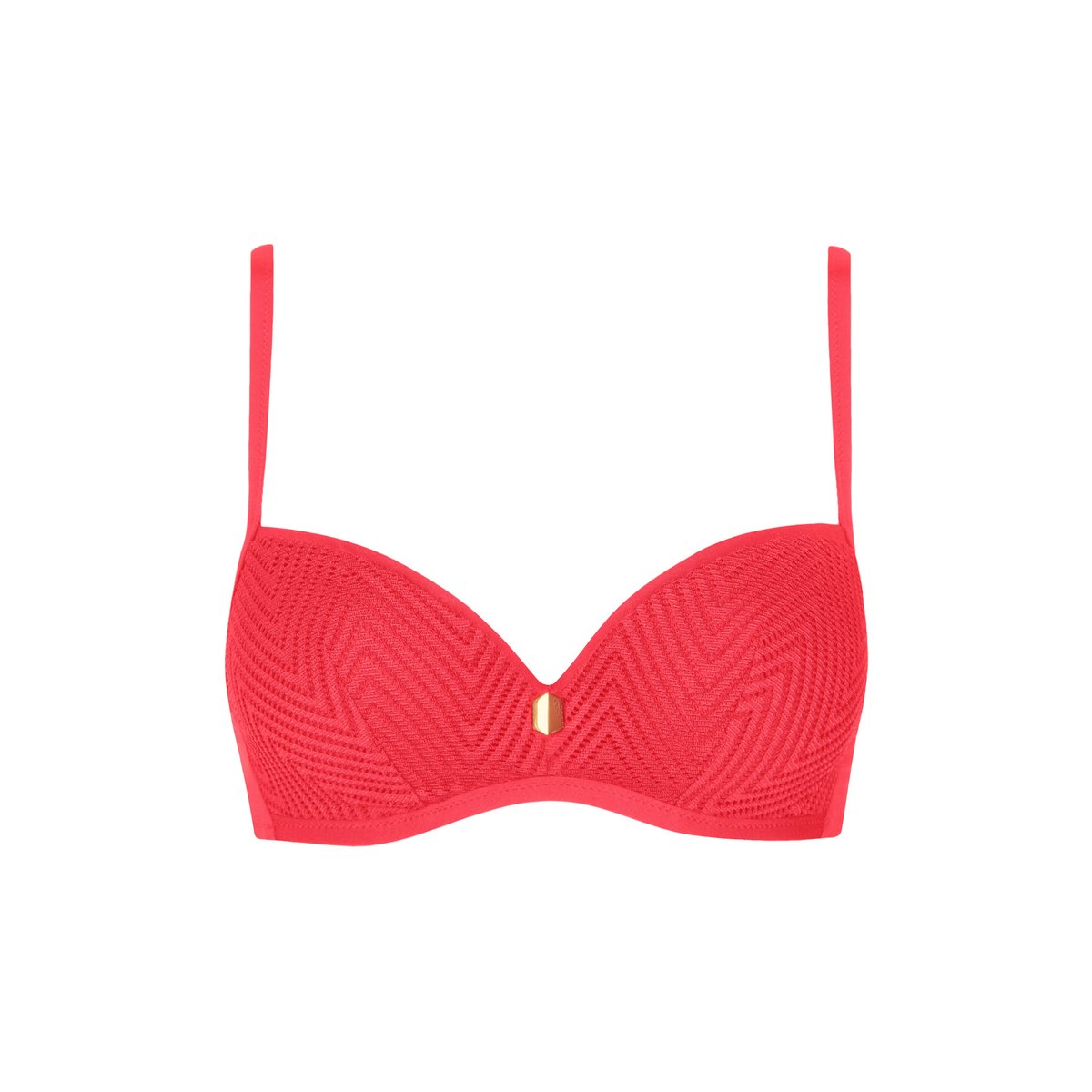 Haut maillot de bain préformé Santorini rouge, LISCA