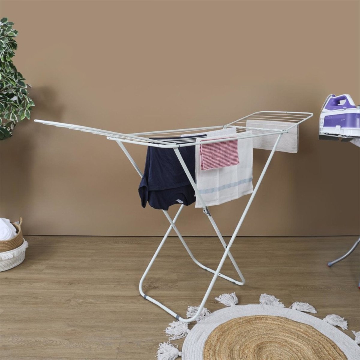 Etendoir à linge 18m étendage blanc, DECORATIE