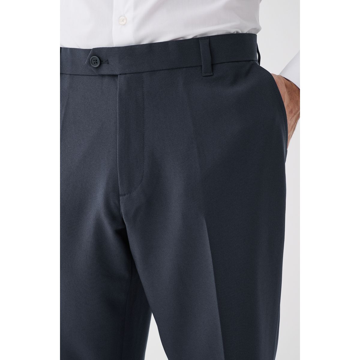Pantalon habillé sans pinces bleu marine, NEXT