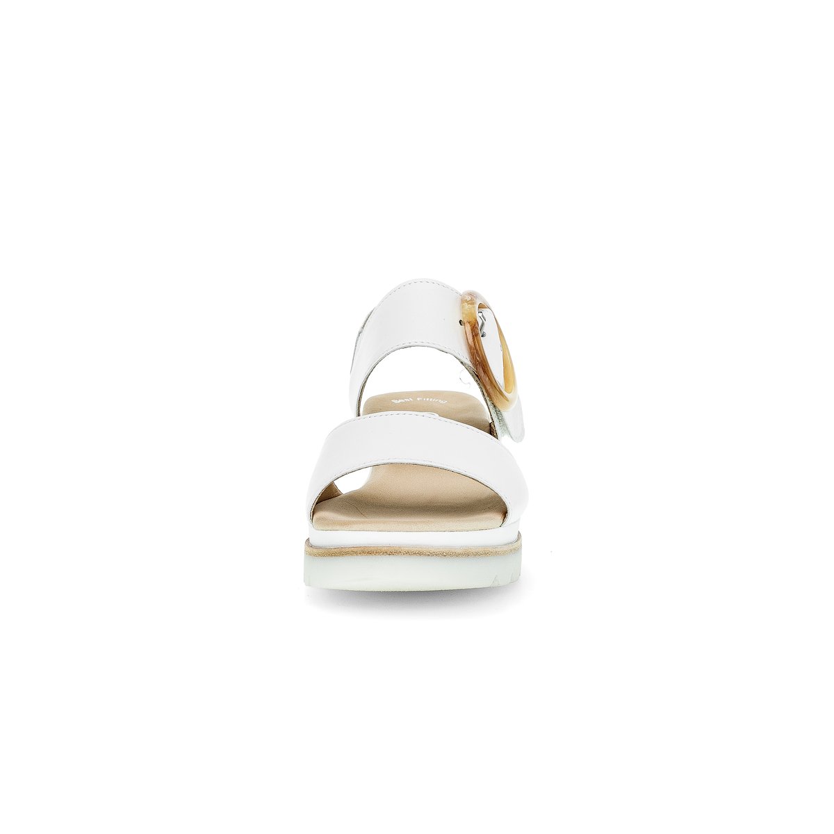 Sandales en cuir à talon compensé blanc, GABOR