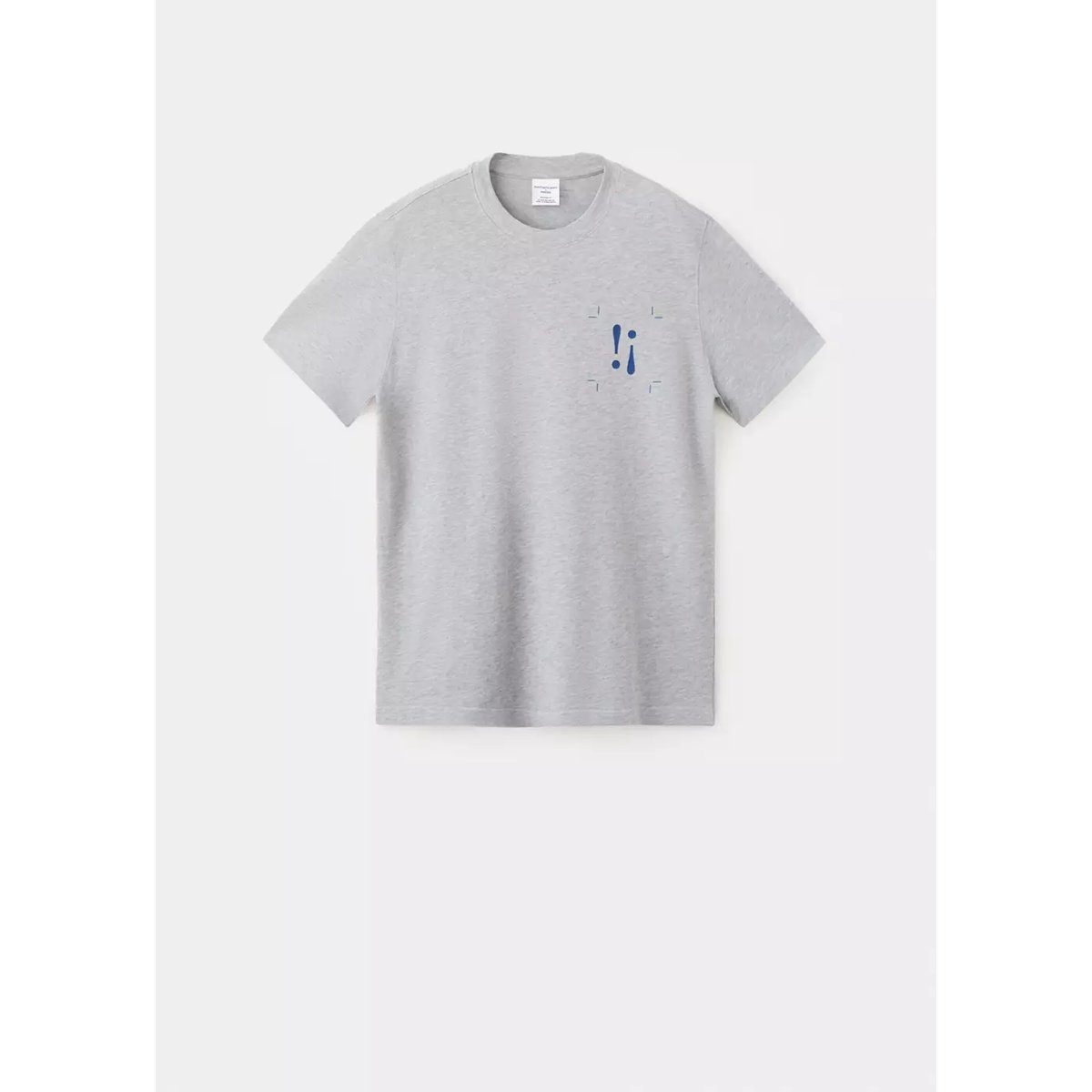 T-shirt 100 % coton imprimé gris chiné moyen, MANGO MAN