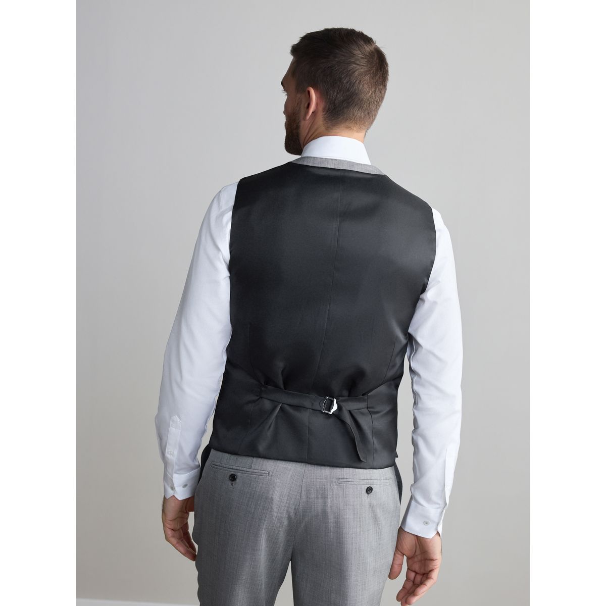 Gilet de costume en laine Signature gris, NEXT