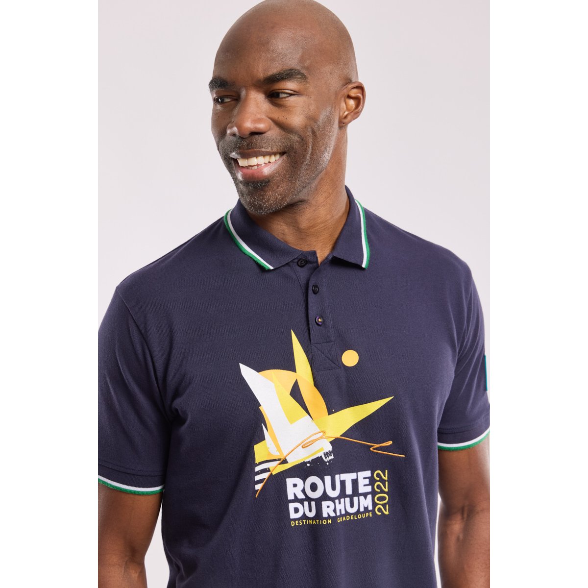 Polo ROUTE DU RHUM navy-off rdr22, ARMOR-LUX