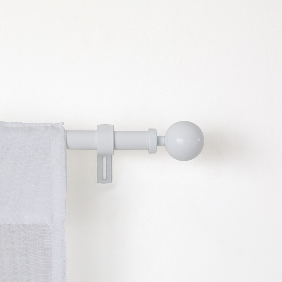 Tringle à rideaux extensible boule, 120/210 cm blanc, CESSOT DECORATION