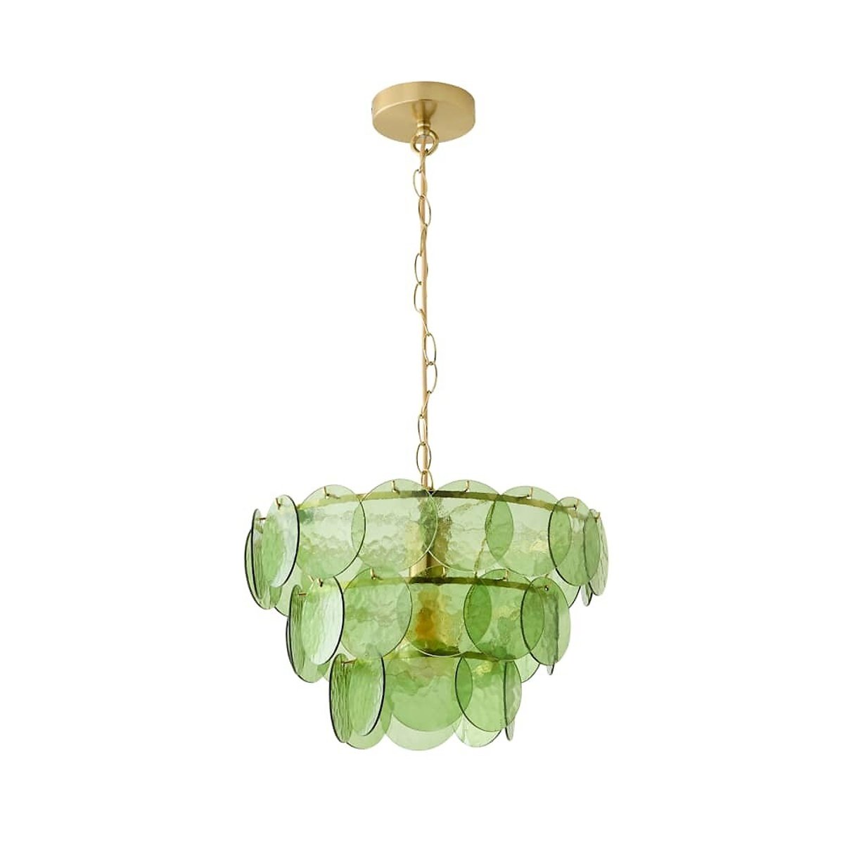 Jemima 3-Tier Disc Chandelier with Bulb green, ÉDITÉ