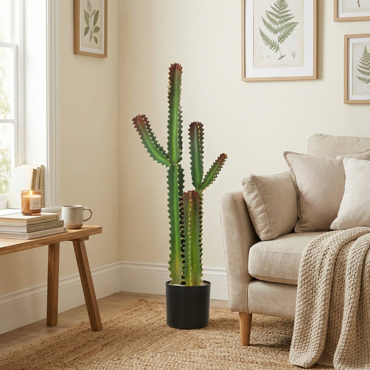 Cactus artificiel vert, HOMCOM