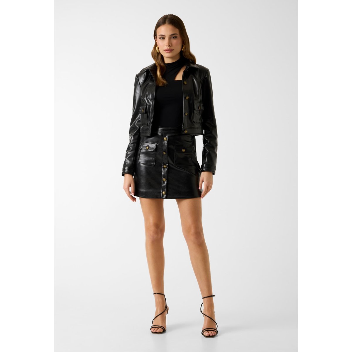 Veste En Similicuir noir, GUESS
