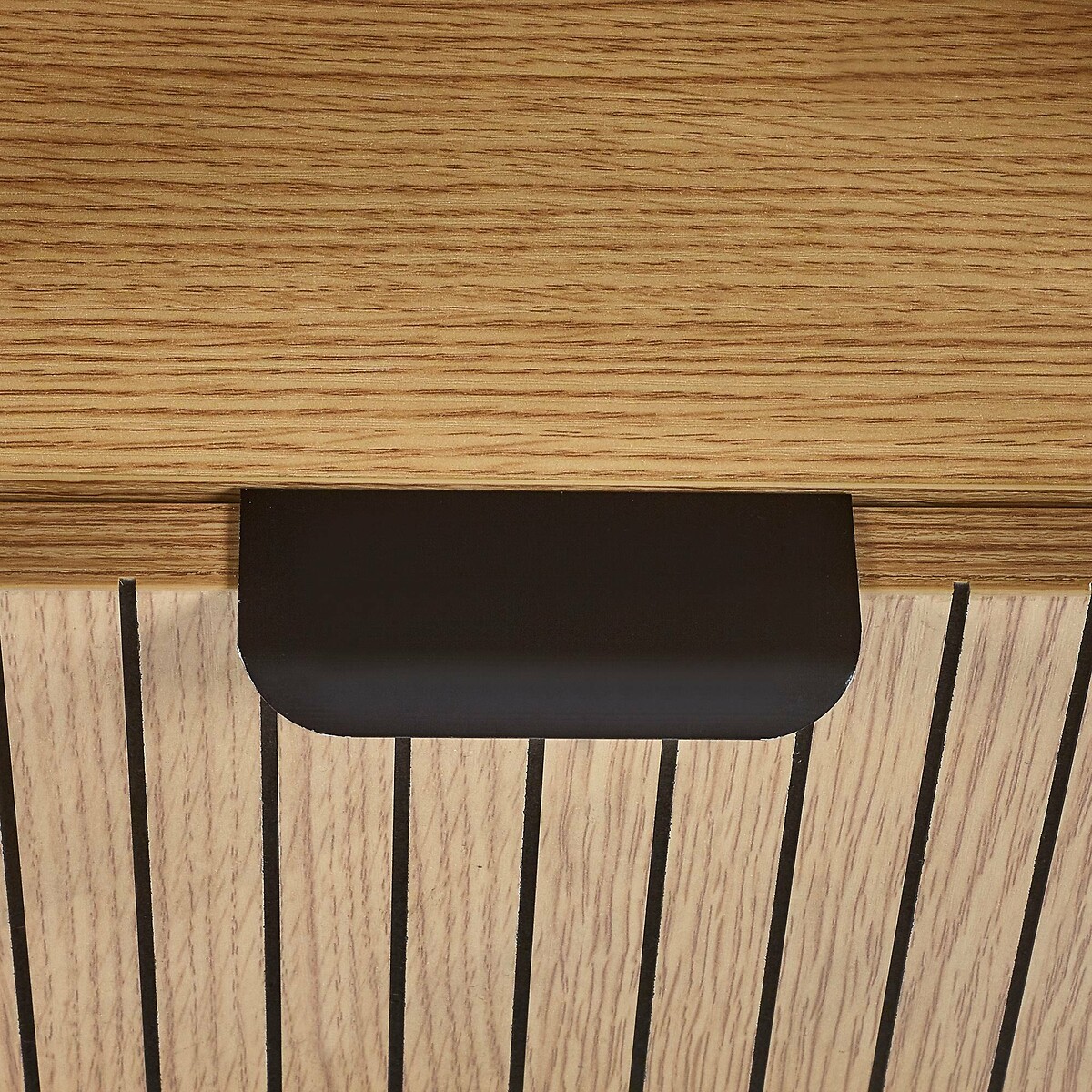 Gia Slatted Oak Side Table oak, SO'HOME