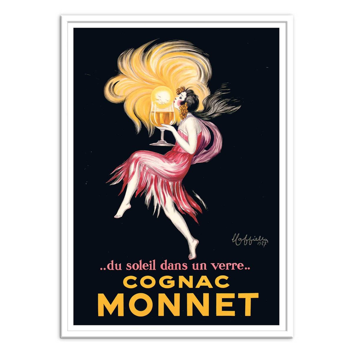 Affiche d'art - Cognac Monnet 1927 - Leonetto Cappiello couleur unique, WALL EDITIONS