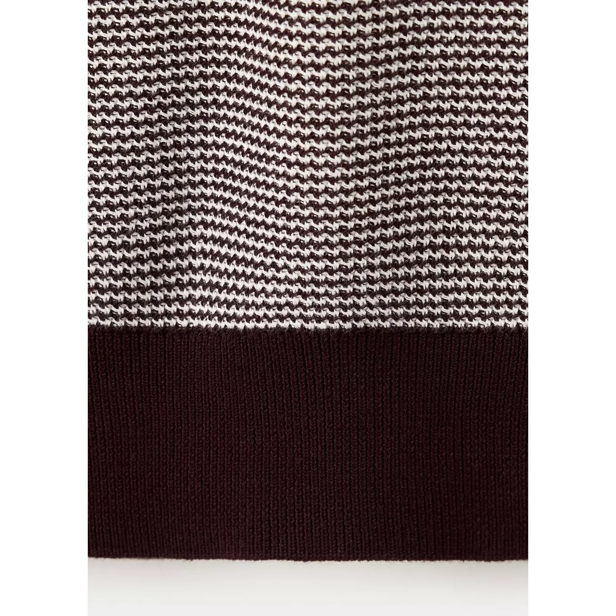 Pull polo 100 % coton maille fine grenat, MANGO MAN