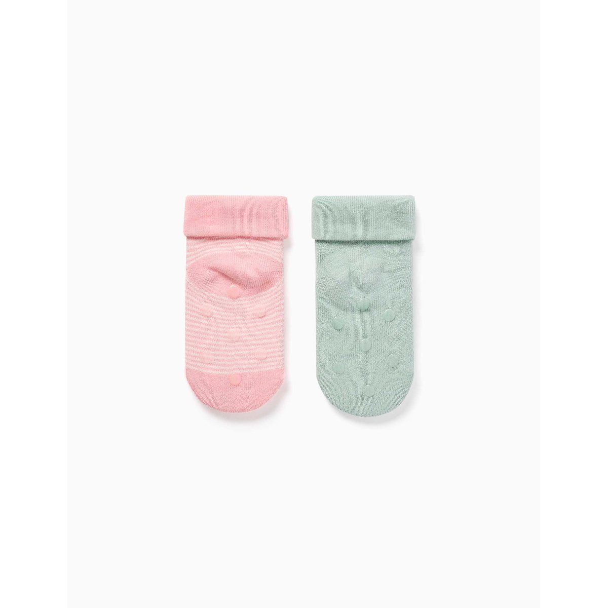 Lot de 2 chaussettes en éponge antidérapantes multicolore, ZIPPY