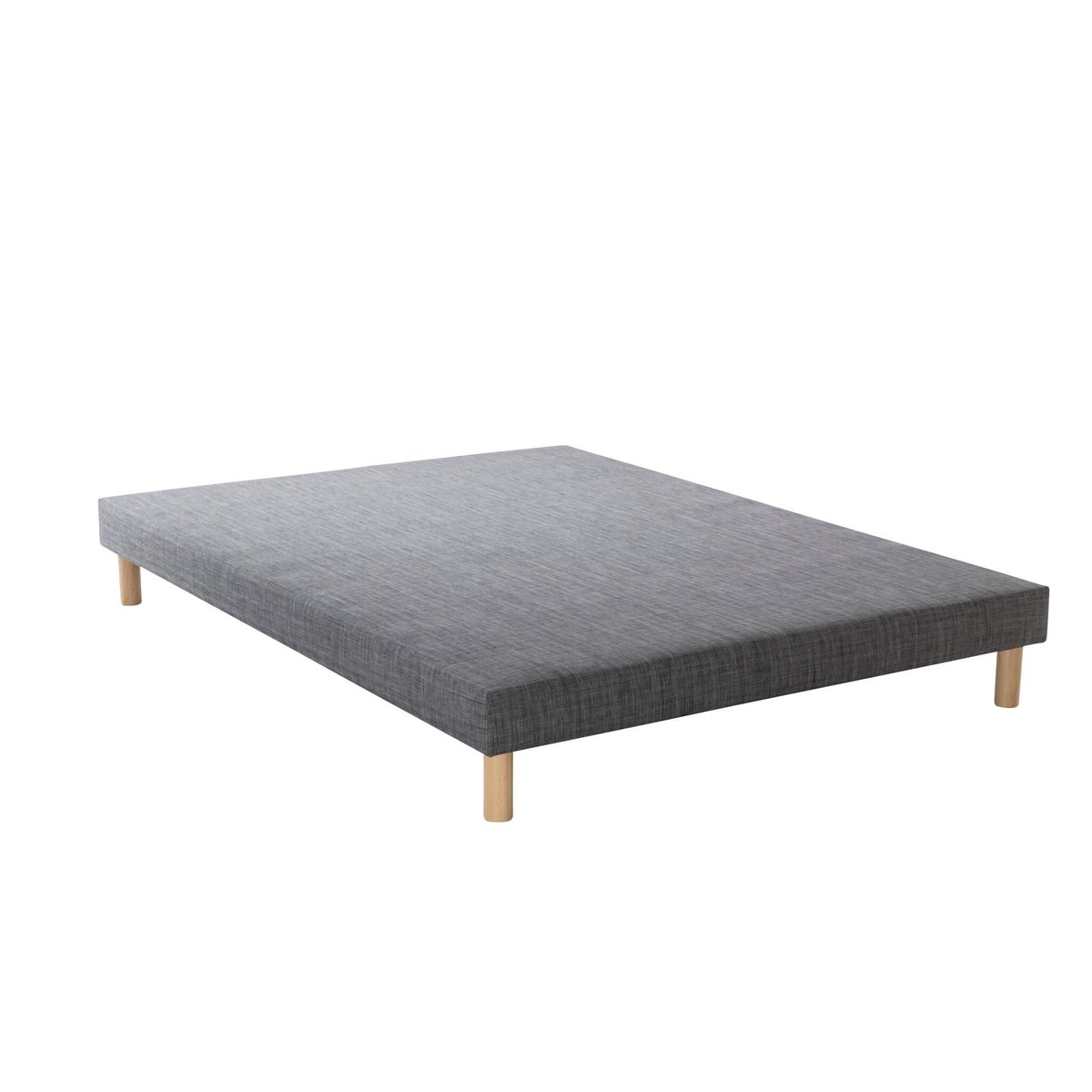 Sommier tapissier recouvert 13cm NIAGARA gris, SOMEO