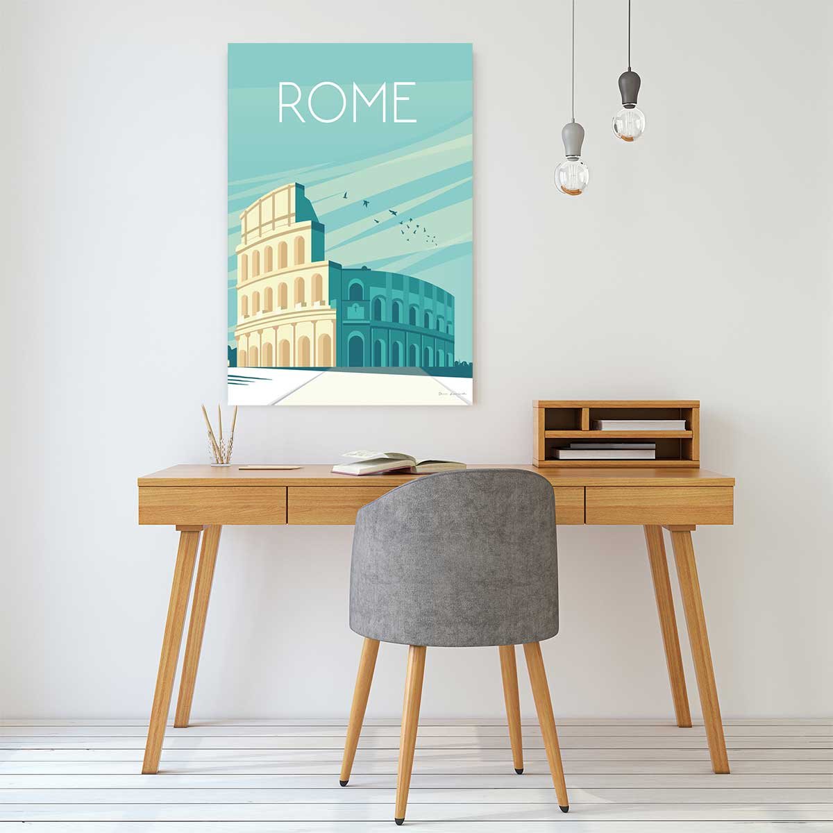 Tableau voyage Rome et Le colisée tableau alu dibond, HEXOA