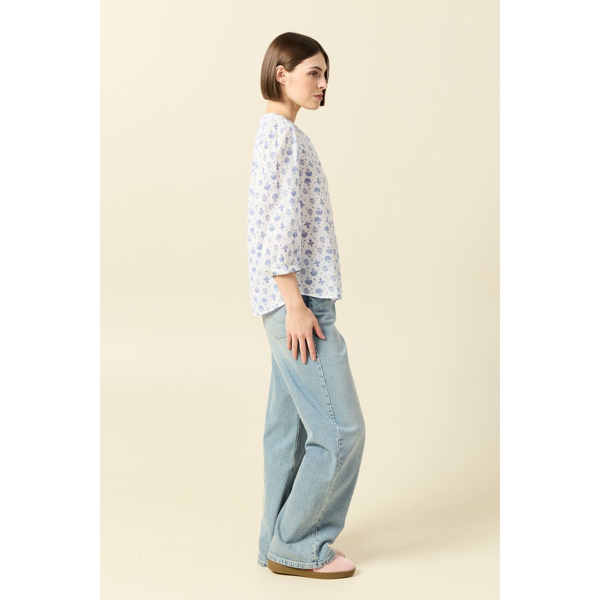 Chemise à manches longues bleu clair, BONOBO