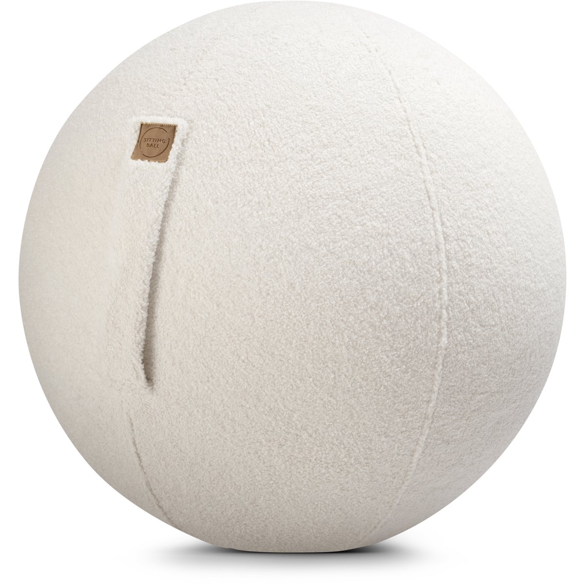 Balle d'assise confort peluche douce avec poignée WOOLLY ivoire, MAGMA HEIMTEX