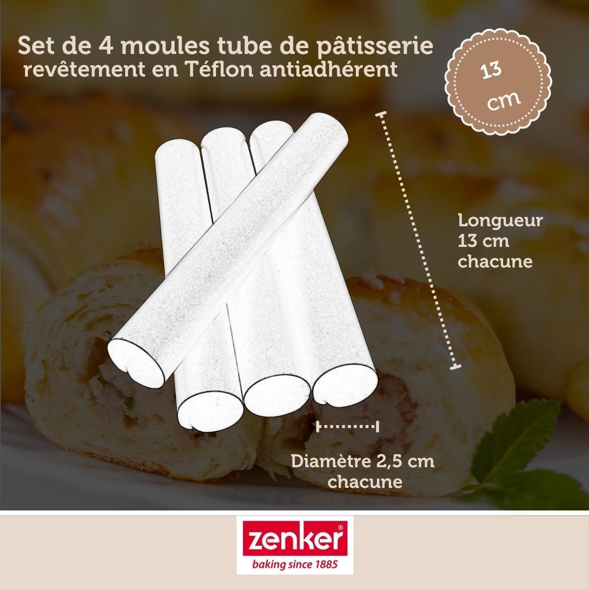Set de 8 ustensiles de pâtisserie 4 moules SMART PASTRY noir, ZENKER