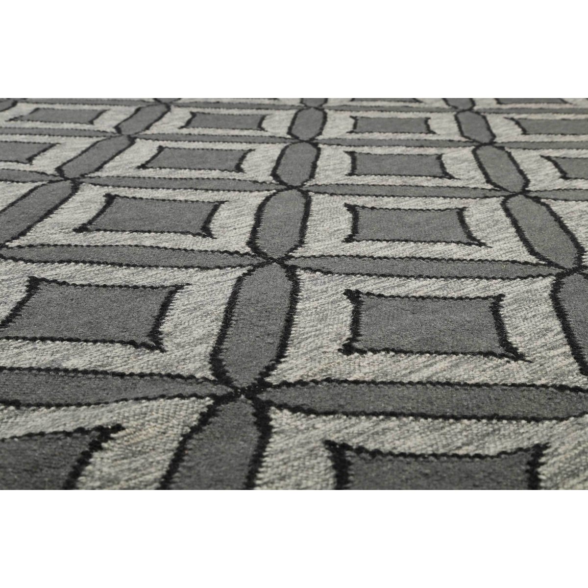 Tapis tissé main pure laine ,  KIAN KELIM argent, ESPRIT