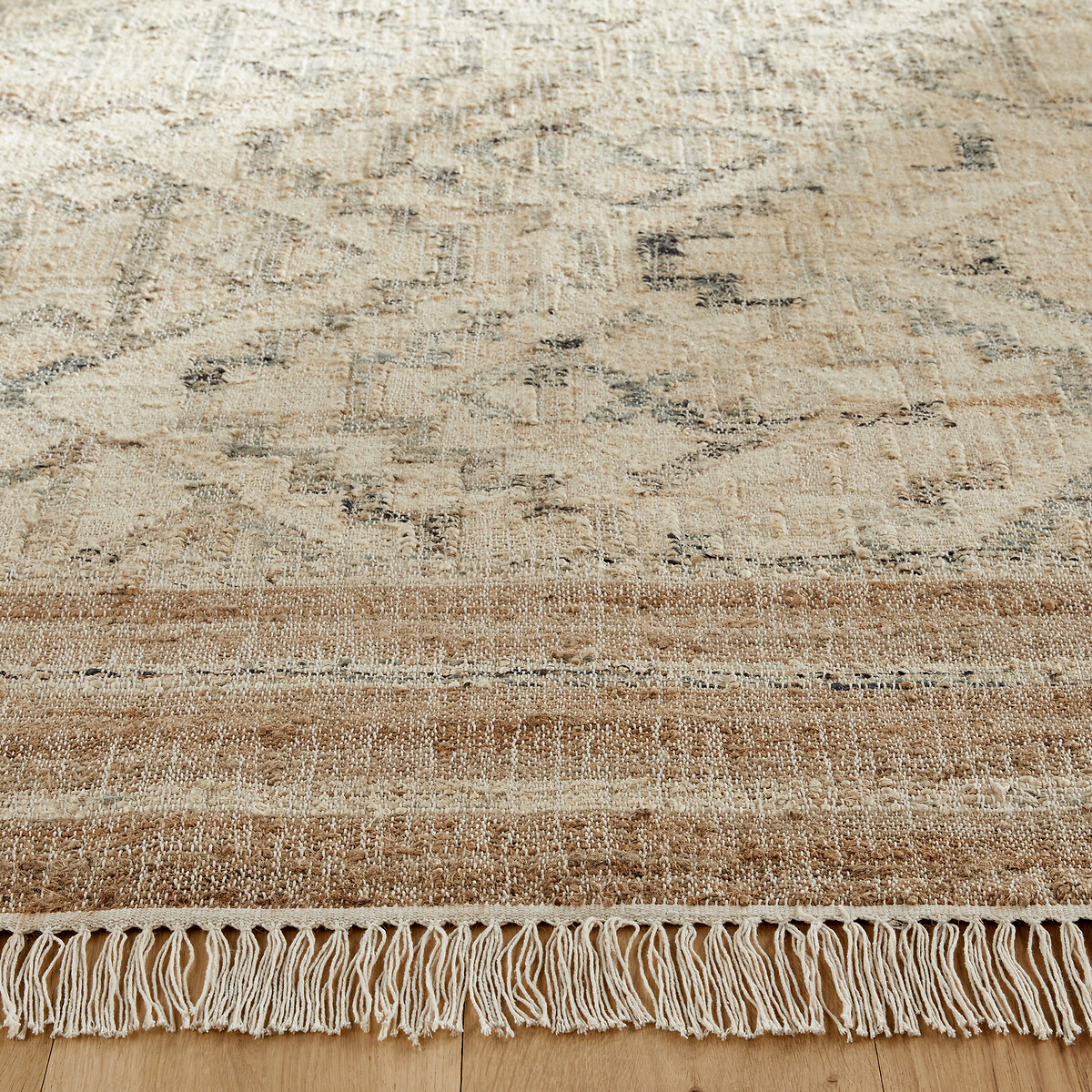 Tapis en jute, tissé main, Jelena naturel/gris, AM.PM