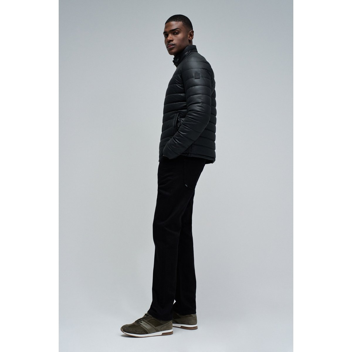VESTE METELASSÉE EFFET CUIR noir, SALSA JEANS