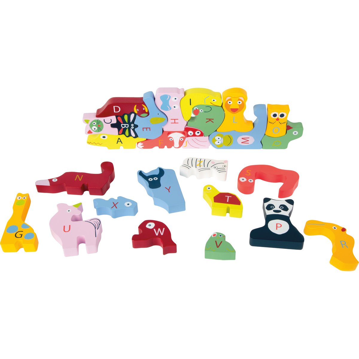 Puzzle ABC en bois orange, SMALL FOOT COMPANY