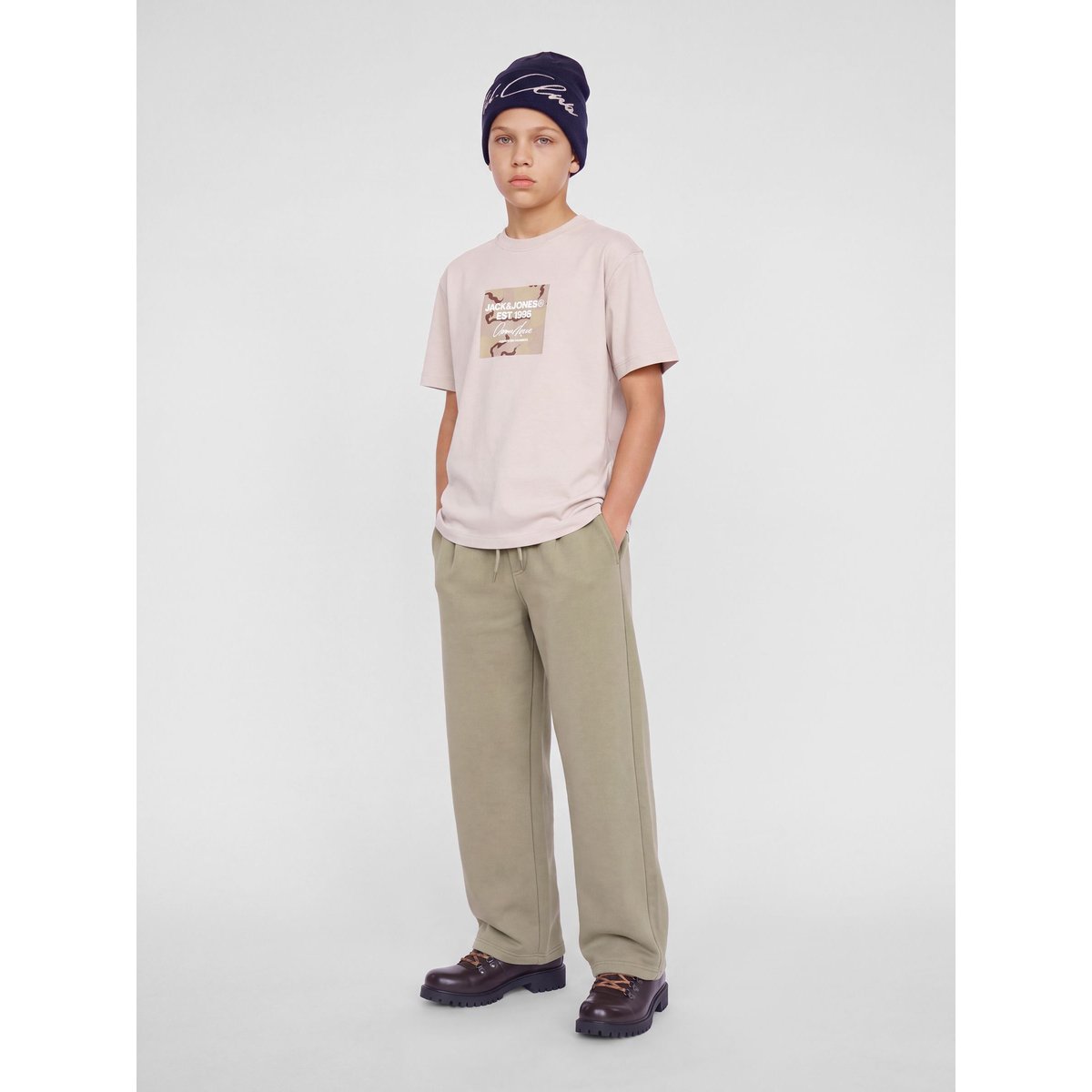 Jogger grise - silver sage 1, JACK & JONES JUNIOR