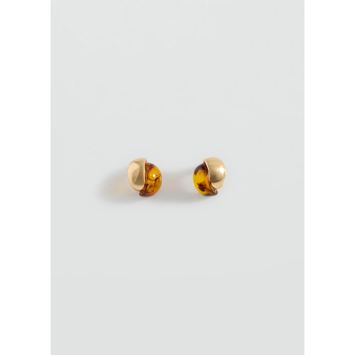 Boucles d'oreilles résine combinées or, MANGO