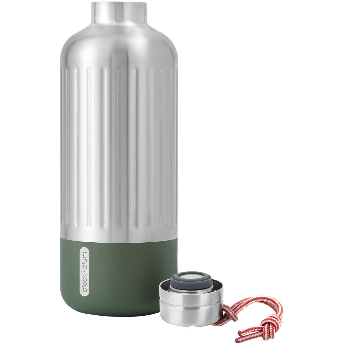 Gourde isotherme explorer en acier inoxydable olive 850 ml gris, BLACK + BLUM