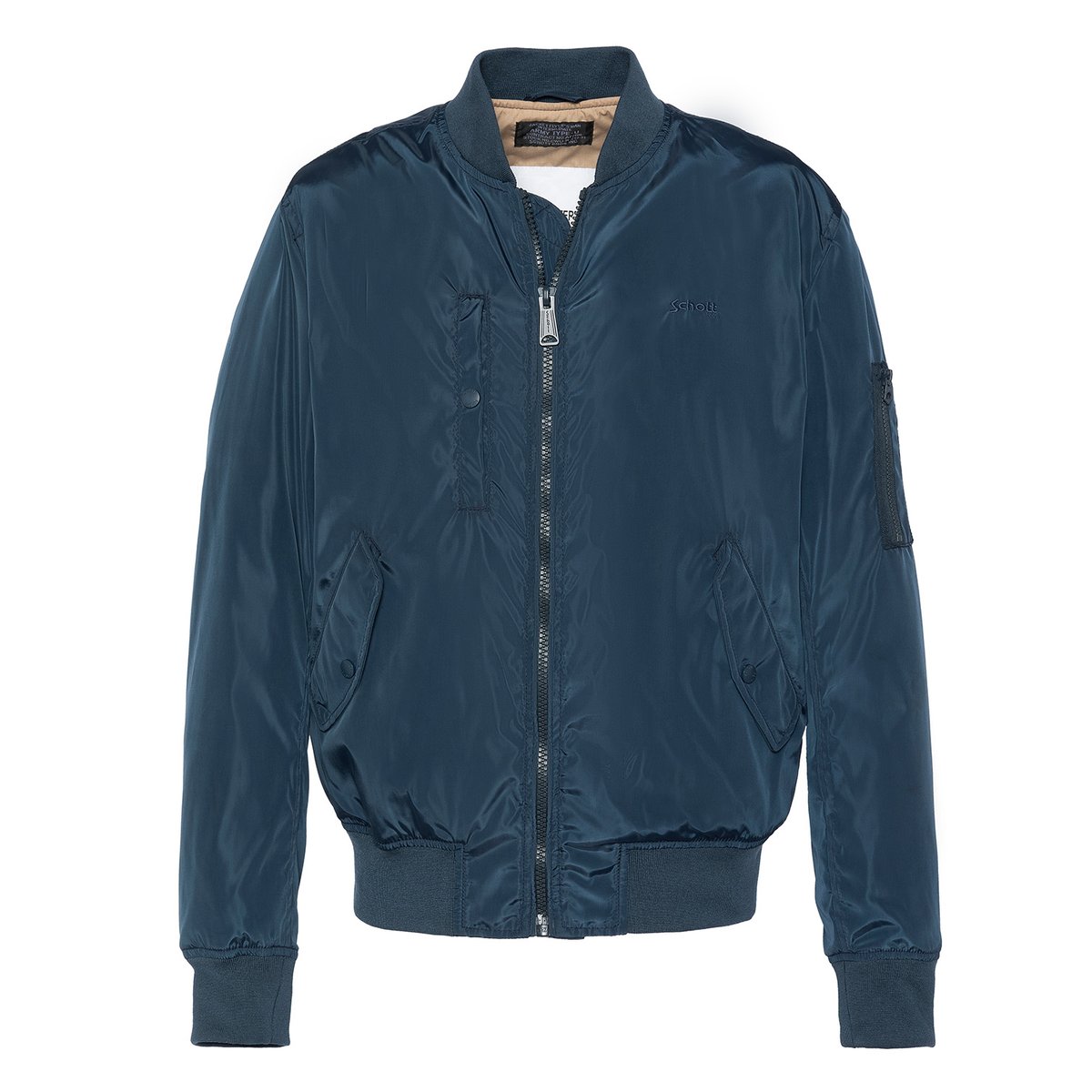 Blouson bomber type MA-1 bleu océan, SCHOTT