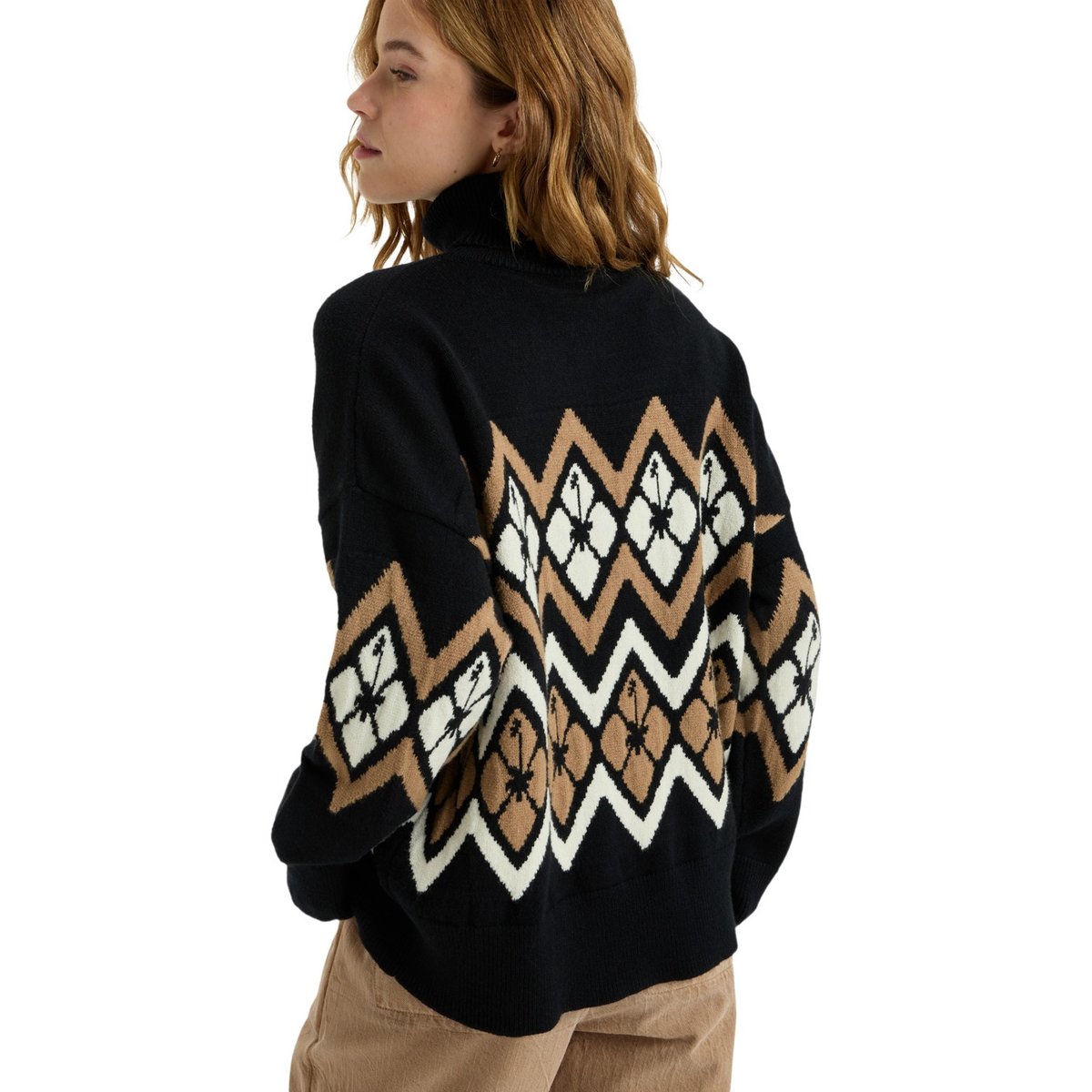 Pull à col roulé SALTWATER LOVER. noir anthracite, ROXY