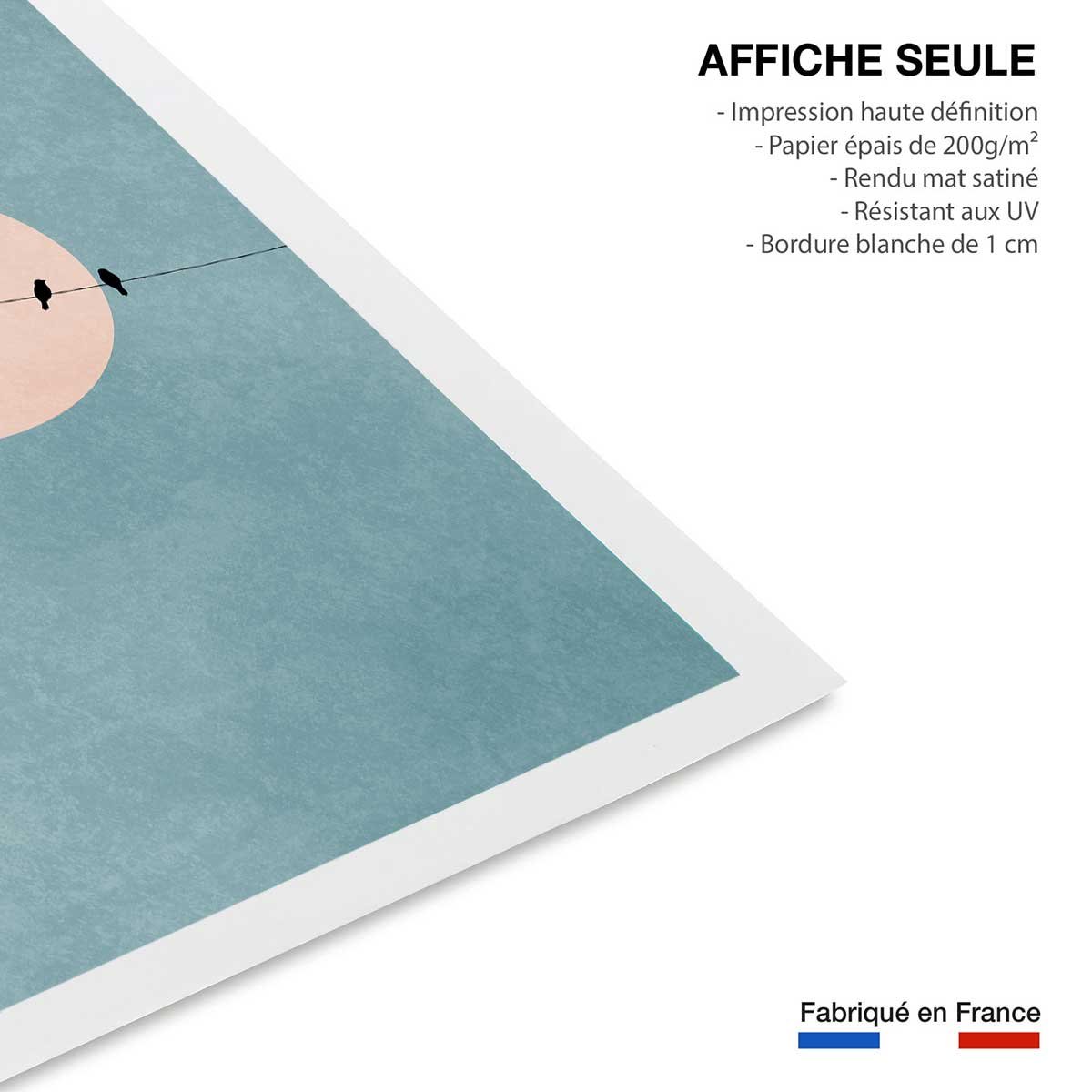 Affiche paysage Silence et gratitude affiche seule, HEXOA