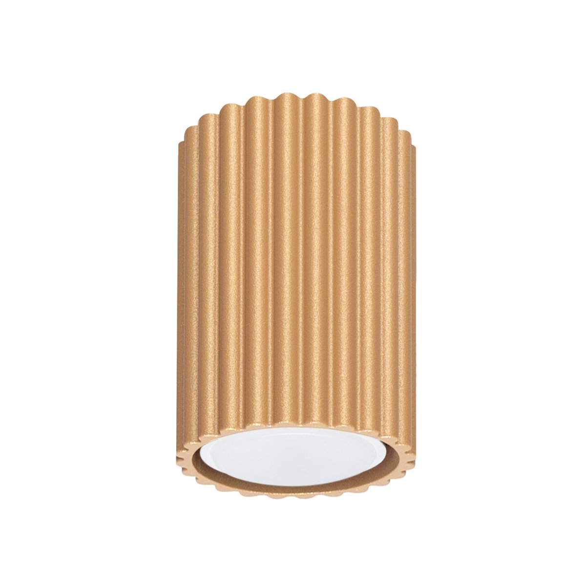 Plafonnier Aluminium Doré GU10 1 Karbon 10 jaune, EDEN