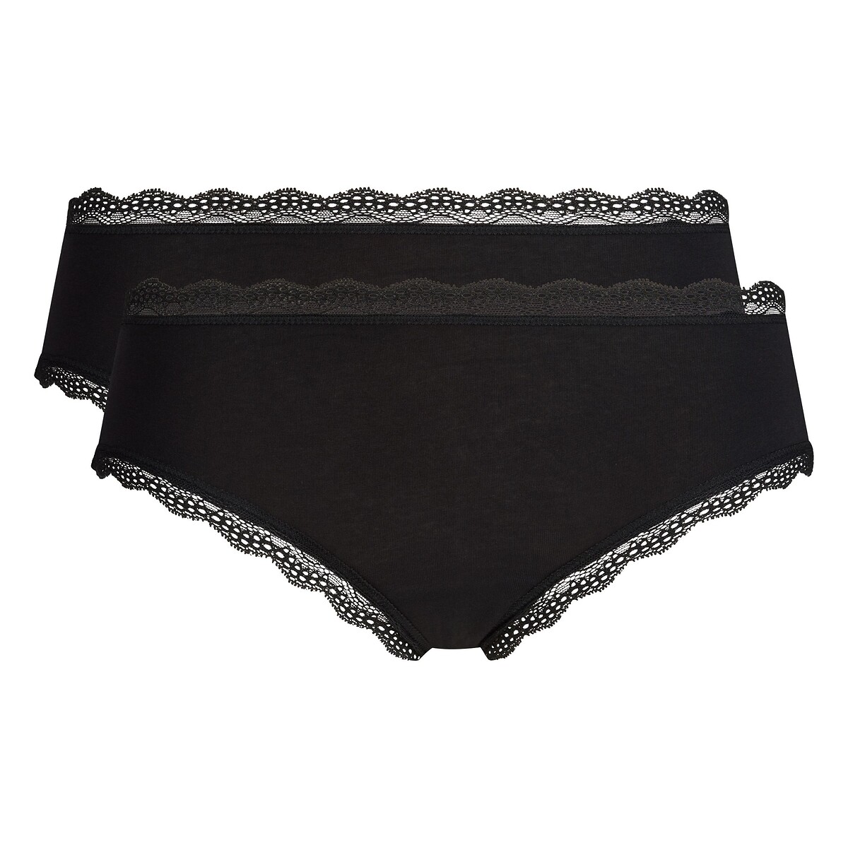 Lot de 2 shorties DAILY COTON DENTELLE noir, DIM