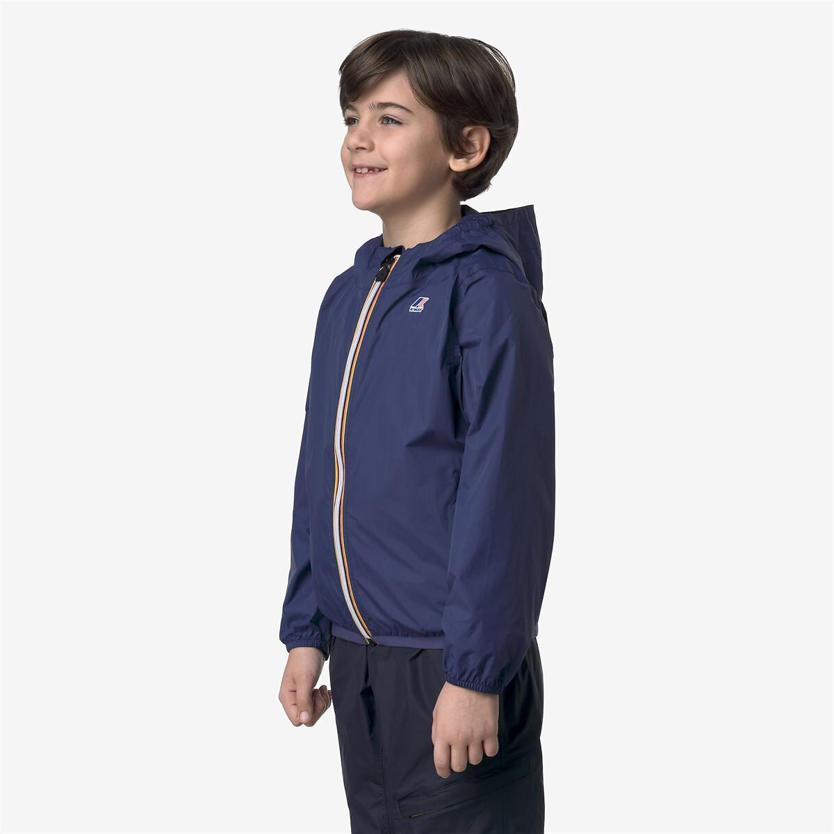 Coupe-vent zippé à capuche Claude bleu marine, K-WAY