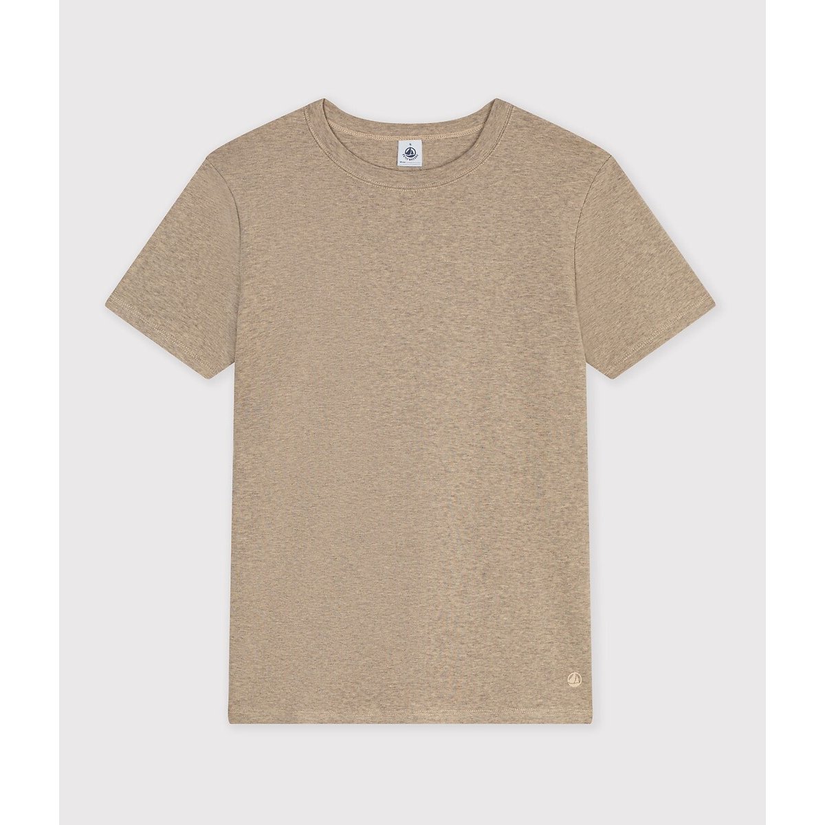 Crew Neck Short Sleeve T-Shirt beige, PETIT BATEAU