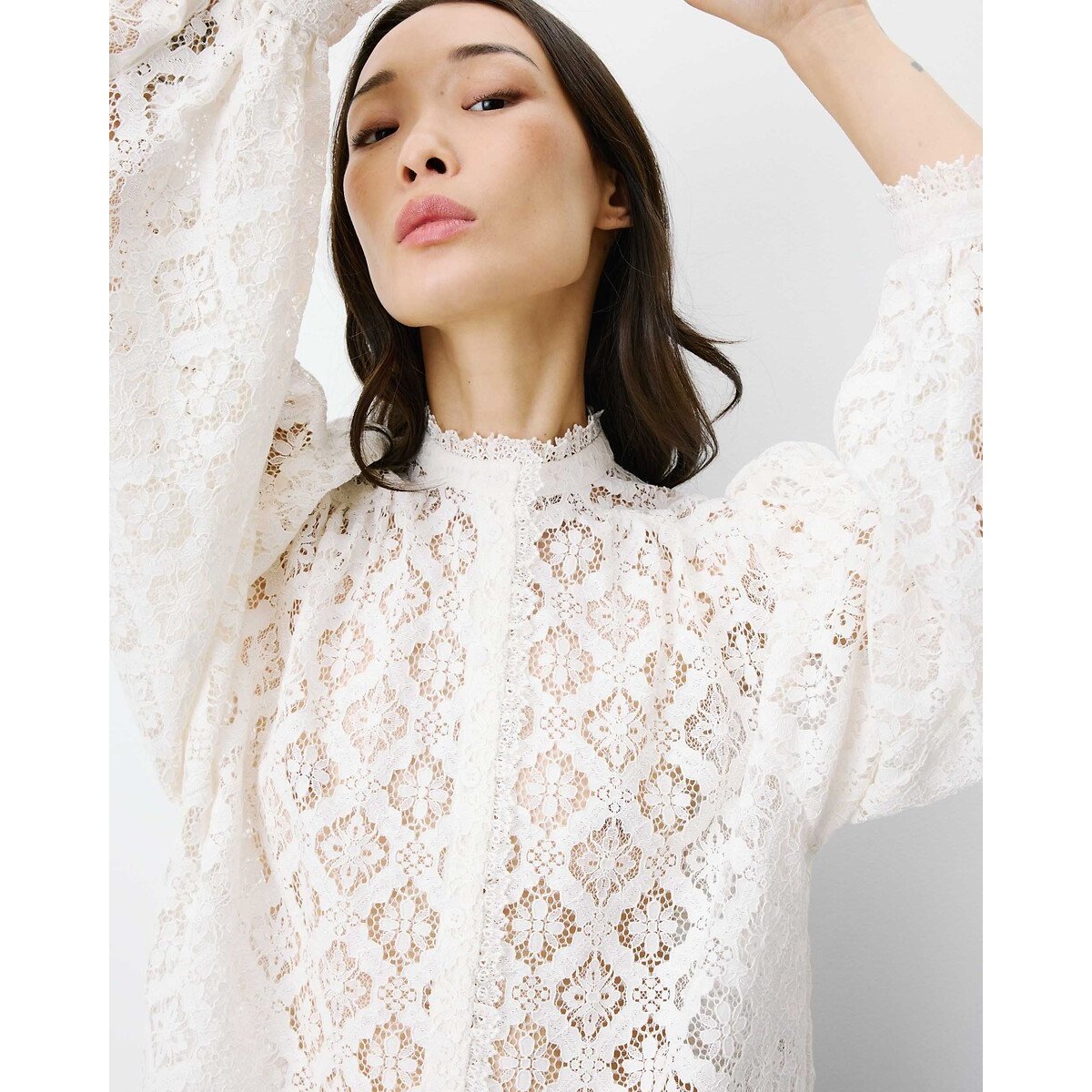 Blouse en dentelle, ANITA ivoire, GRACE & MILA