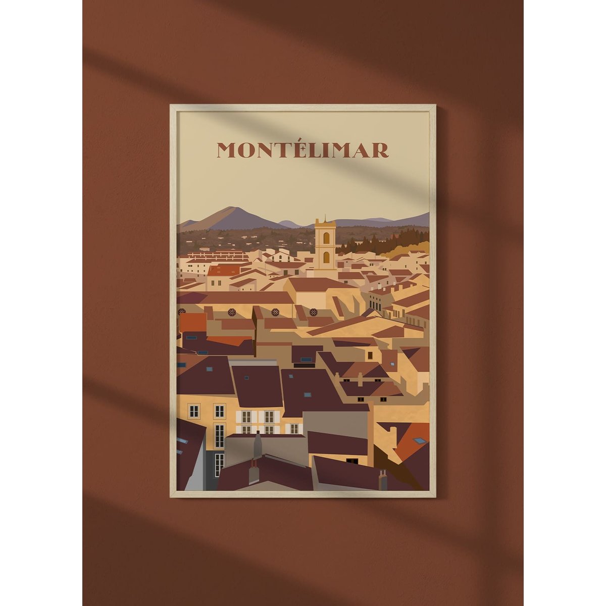 Affiche ville Montélimar blanc, L'AFFICHERIE