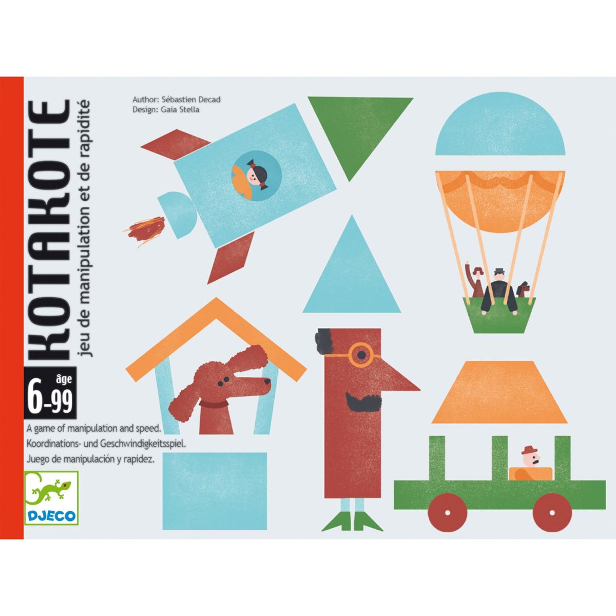 Kotakote Jeu de manipulation et de rapidité multicolore, DJECO