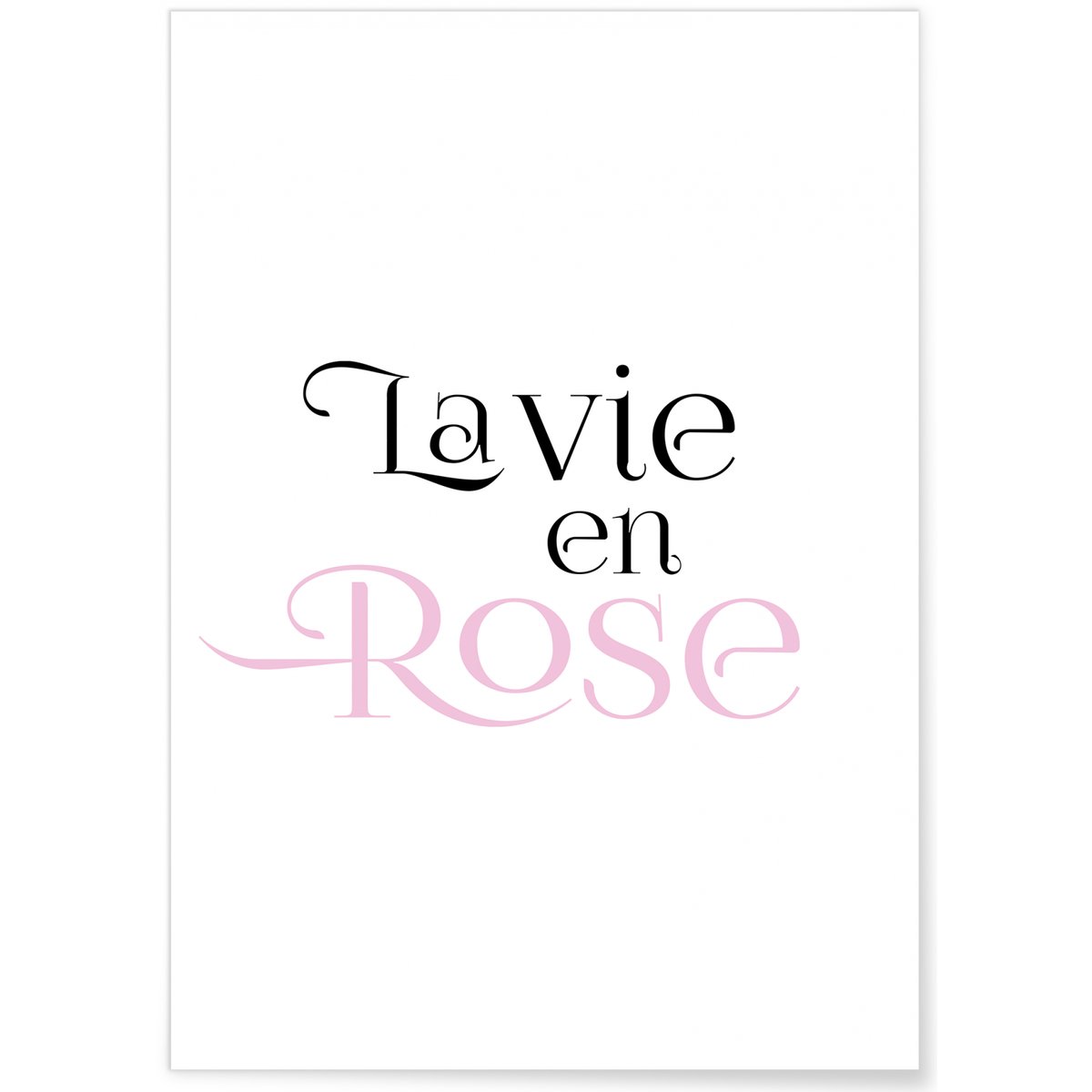 Affiche La vie en rose blanc, L'AFFICHERIE