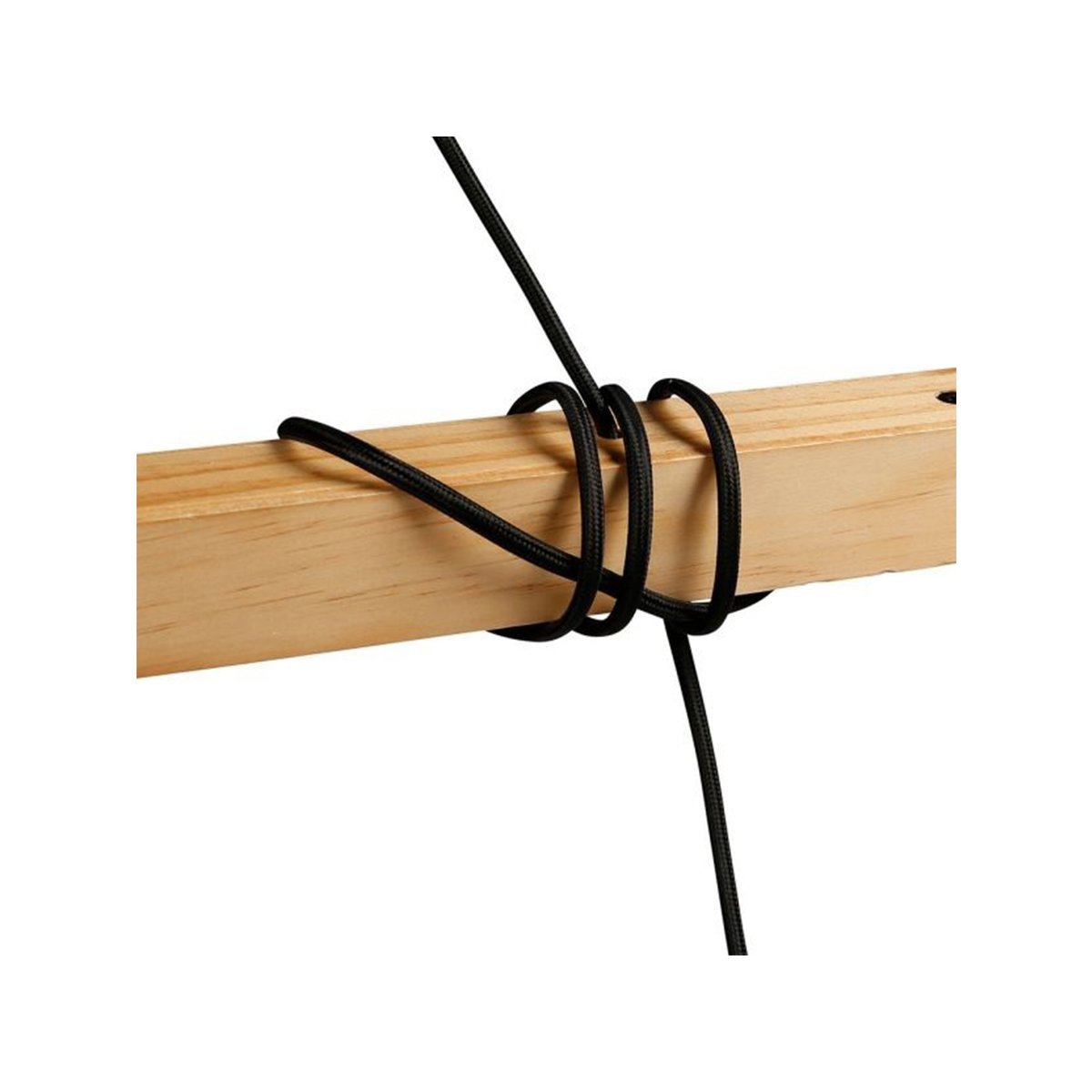 Suspension En Bois Et Métal Indus noir, OSTARIA