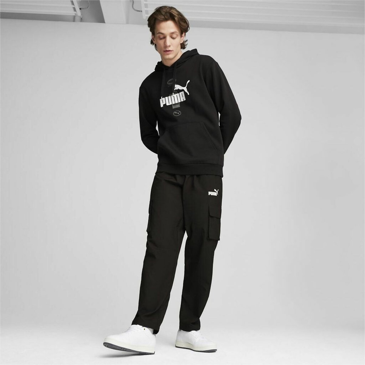 Pantalon de sport avec poches cargo noir, PUMA