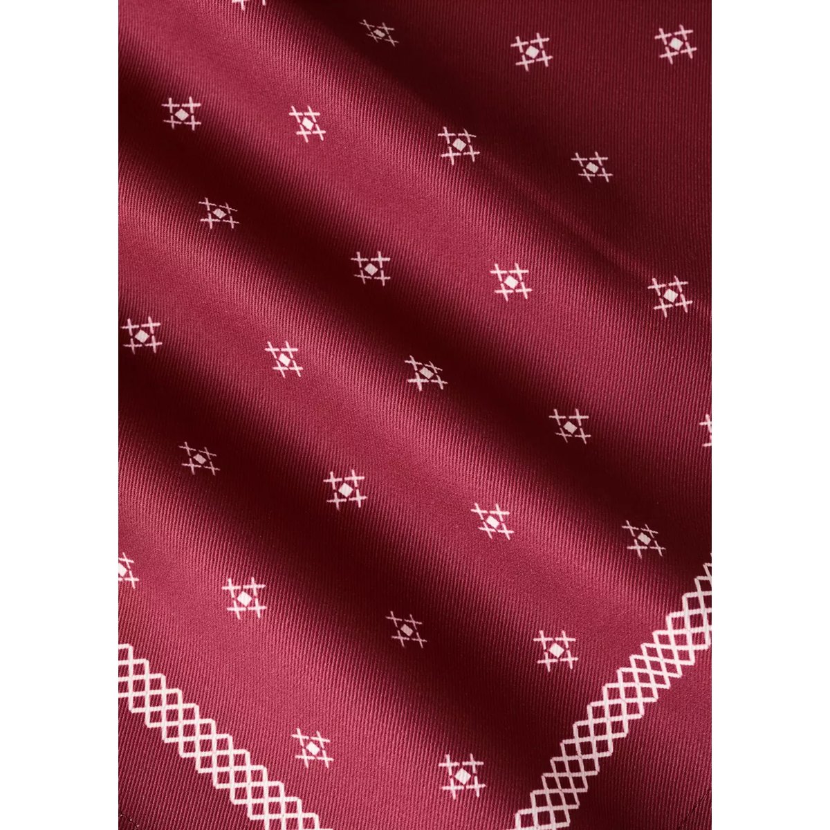 Serviette imprimée en coton rouge, MANGO HOME