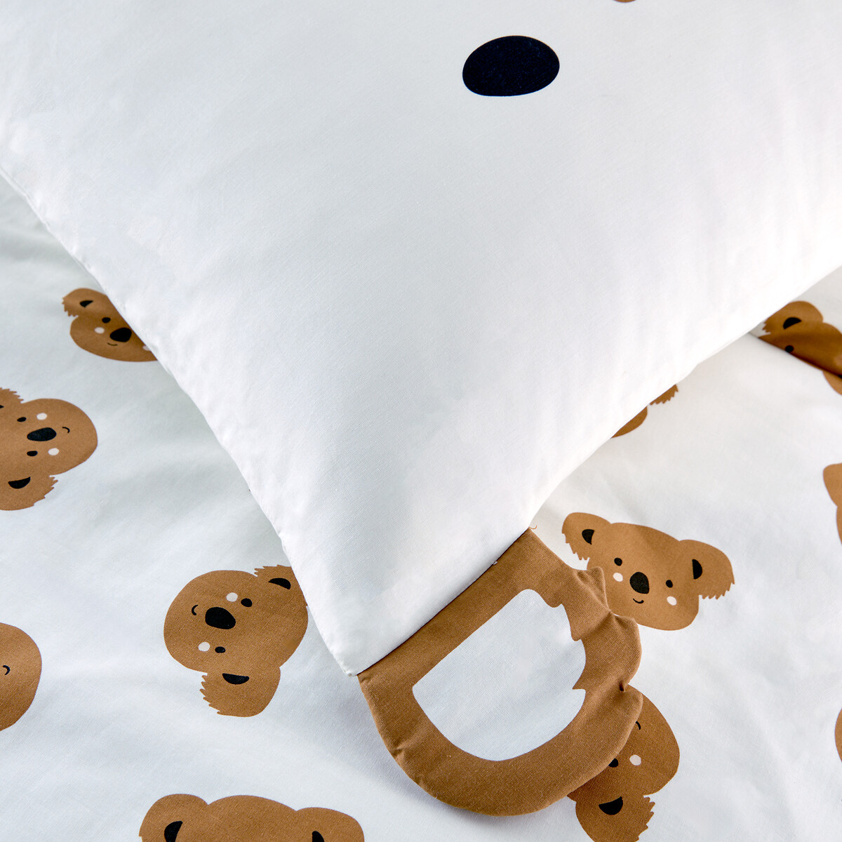 Parure de lit enfant 50% coton recyclé, taie carrée, KOALA imprimé animal, LA REDOUTE INTERIEURS
