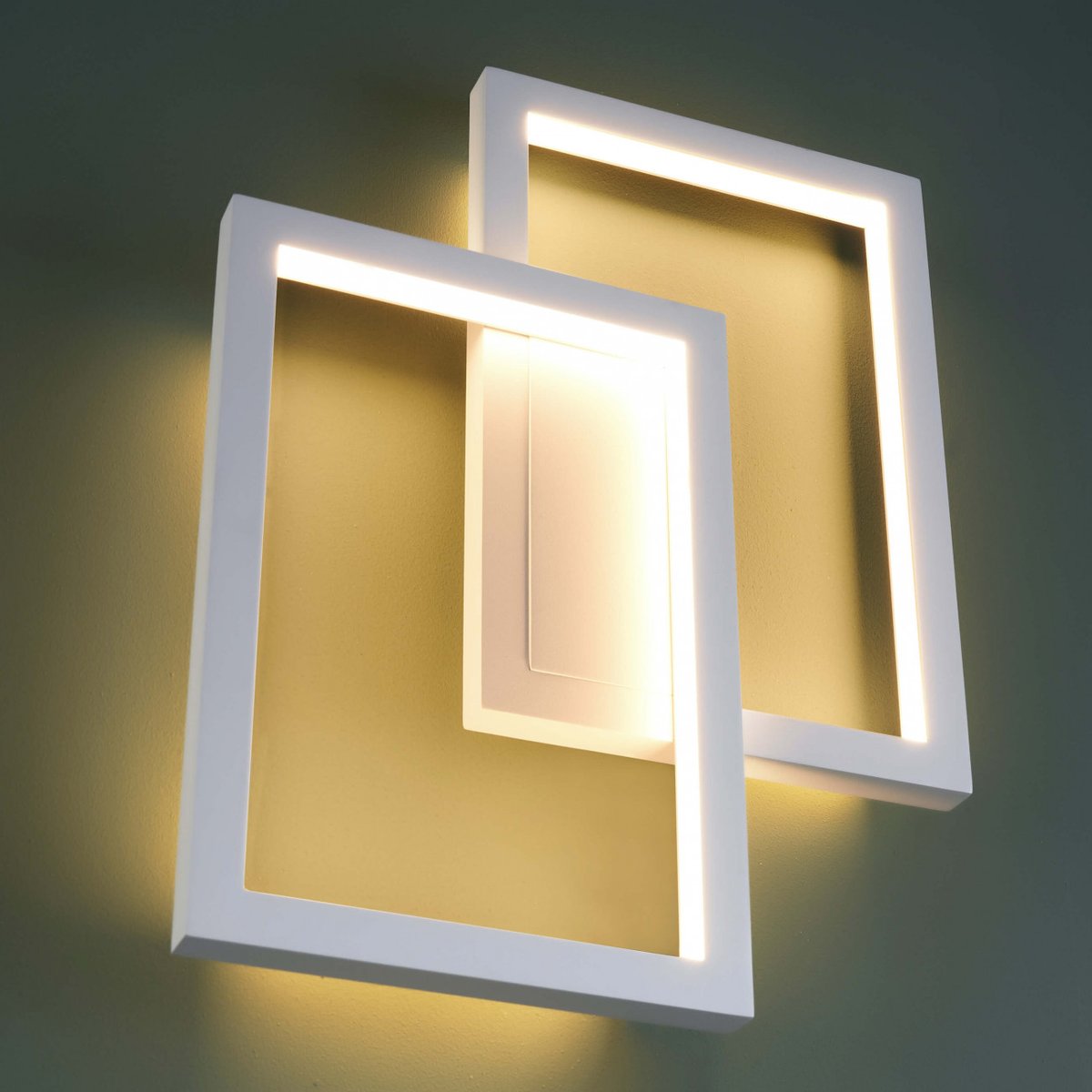 Applique art déco avec LED intégrées - TAAVI blanc, KOSILUM
