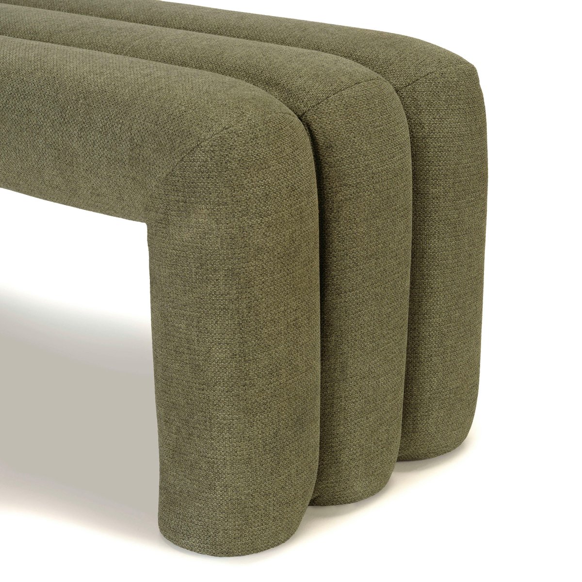 Banc en tissu vert CASTILLE vert, PIER IMPORT