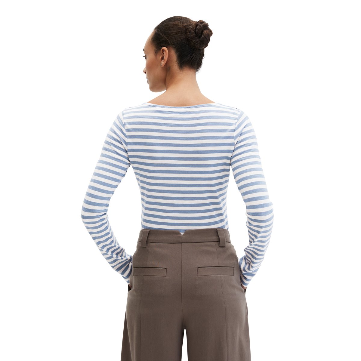 T-shirt à manches longues en jersey Organic Cotton Club bleu, MARC O'POLO