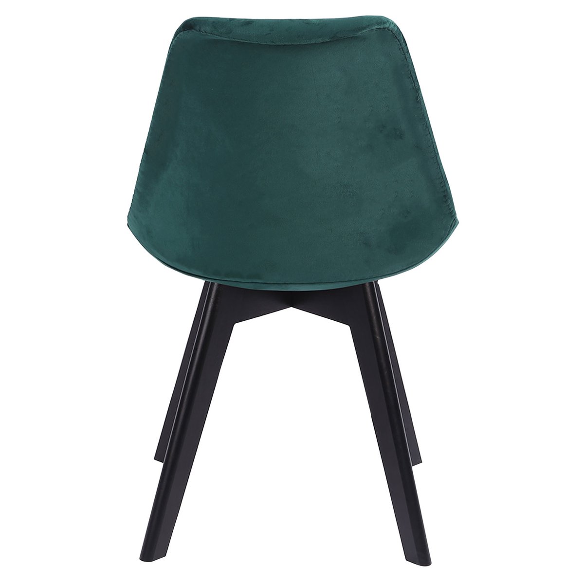 Chaises en velours, lot de 2, NORA vert, noir, HAPPY GARDEN