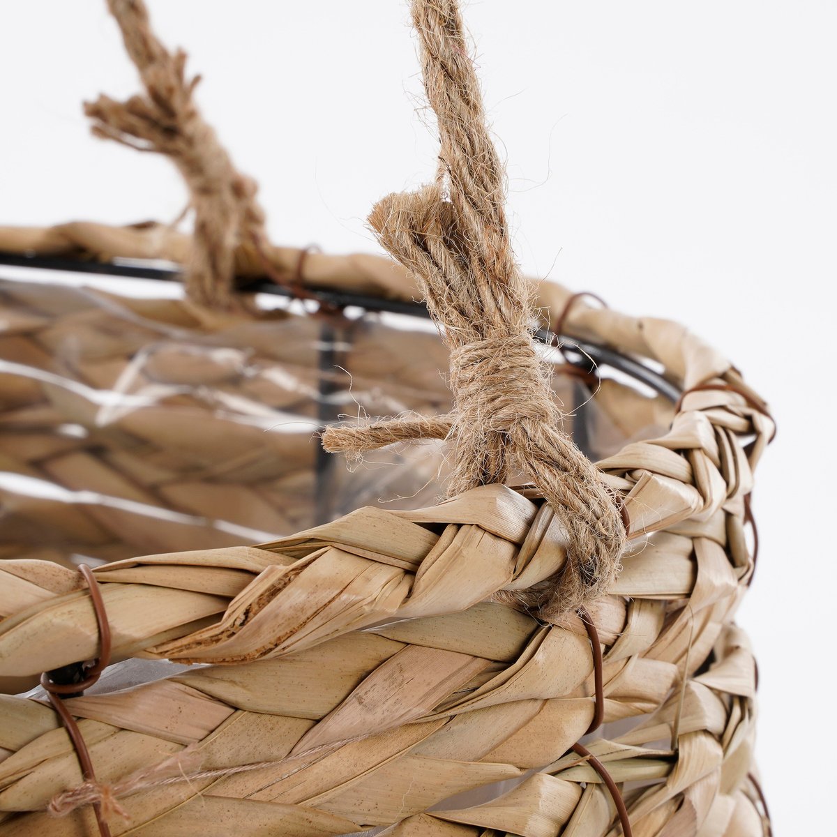 Panier à plantes suspendu AVALON marron clair, MICA DECORATIONS