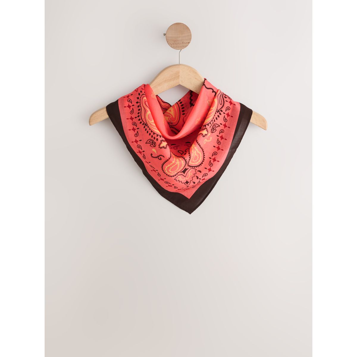 Foulard carré imprimé bandana rose, NEXT