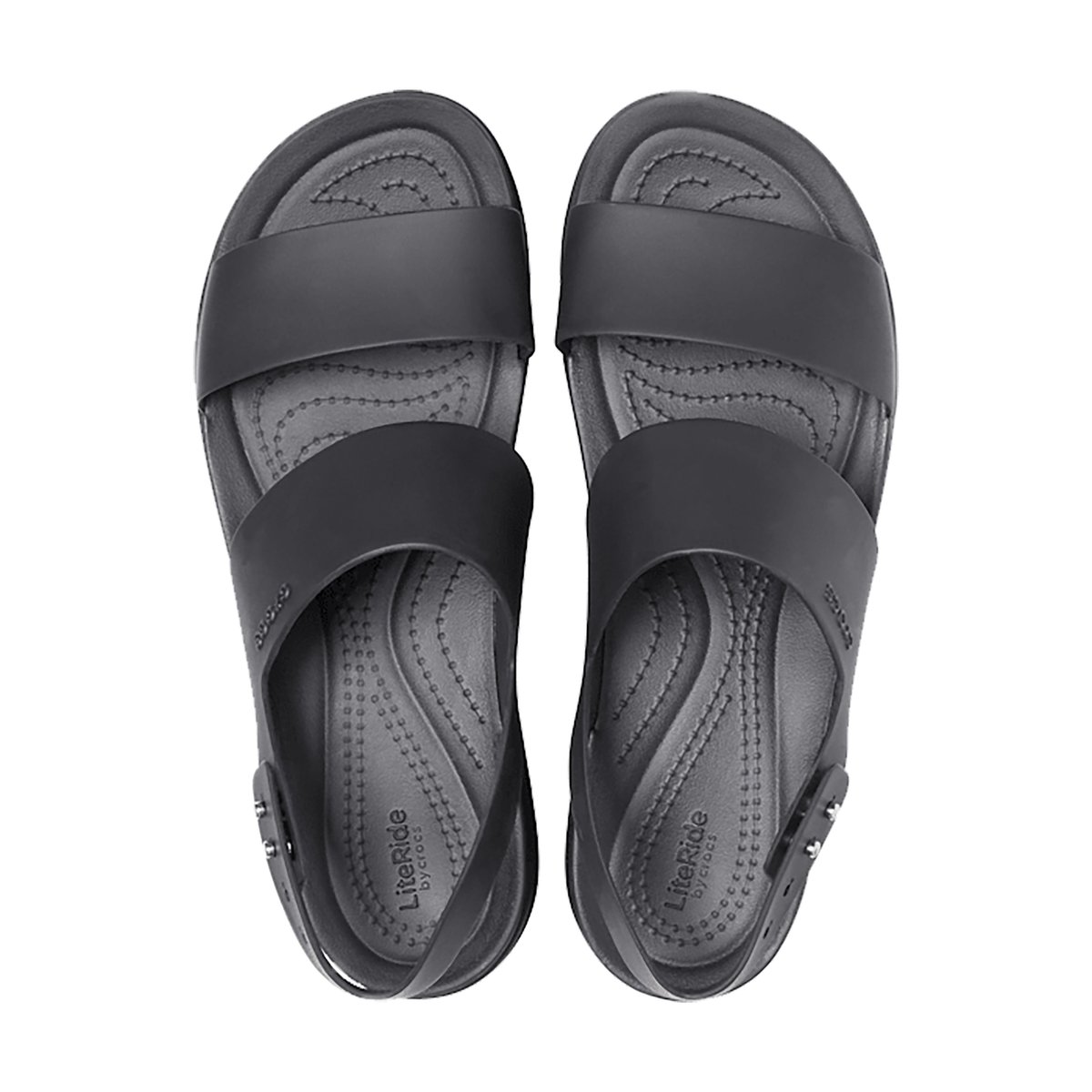 Sandales compensées Brooklyn noir mat, CROCS